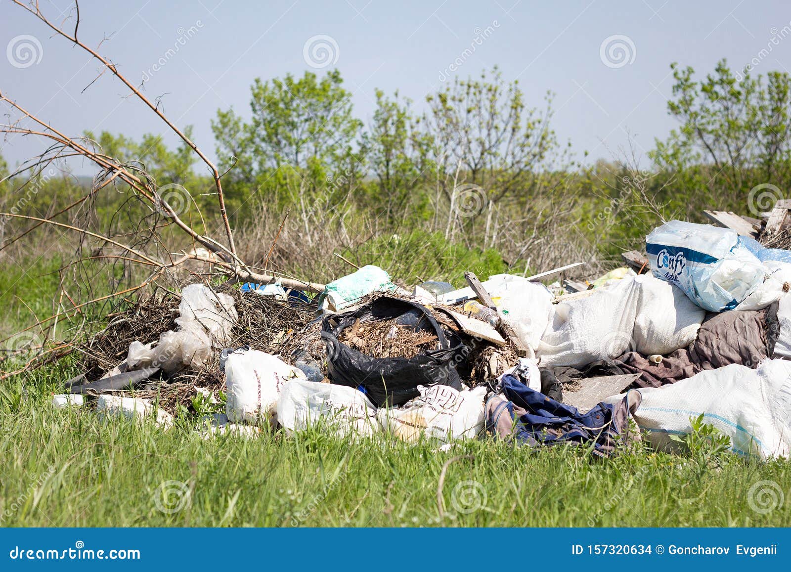 Garbage Dump In The Field Environmental Pollution Editorial Stock Garbage Dump In The Field Environmental Pollution Editorial Stock