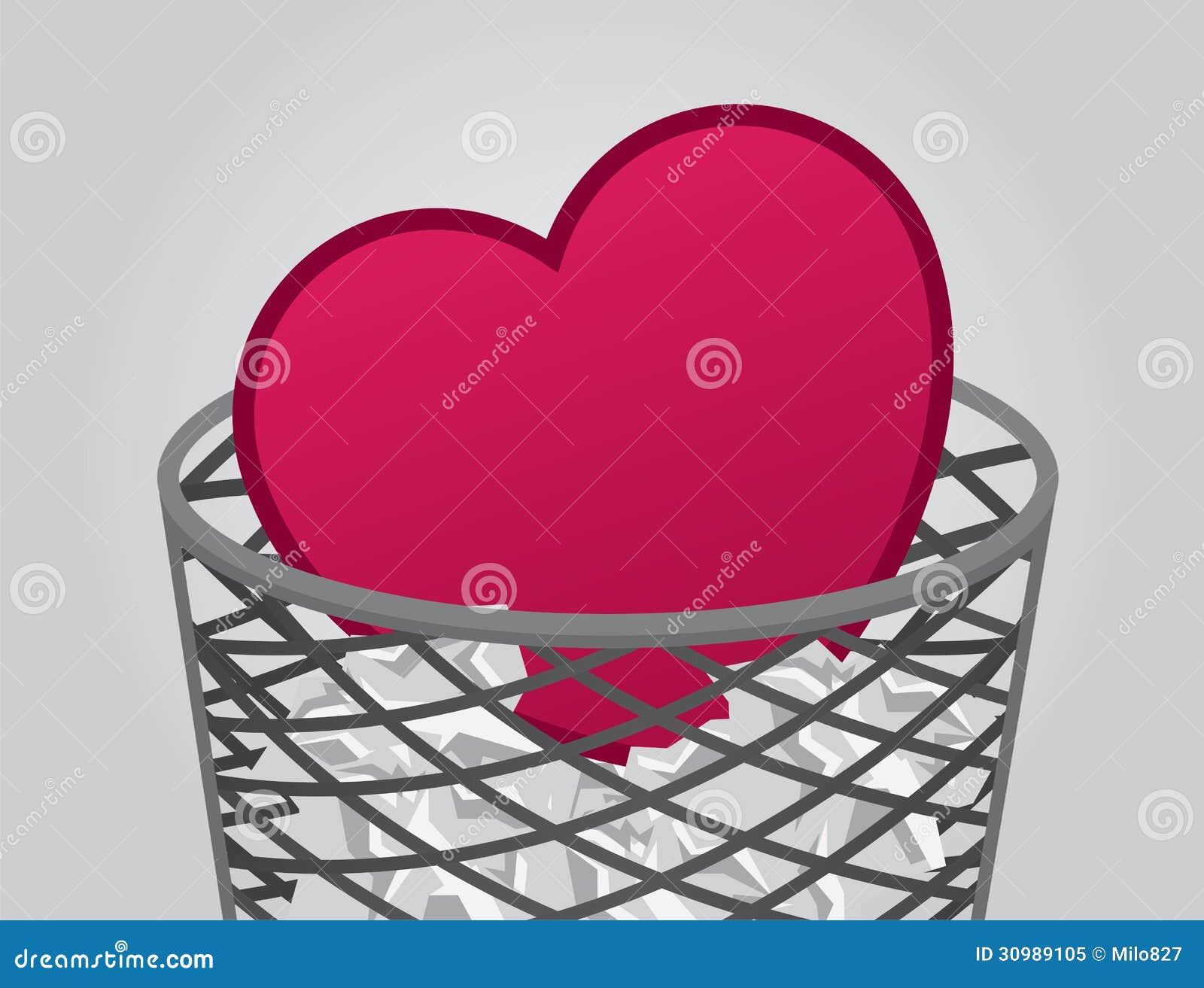 Garbage Heart stock vector. Illustration of marriage 30989105
