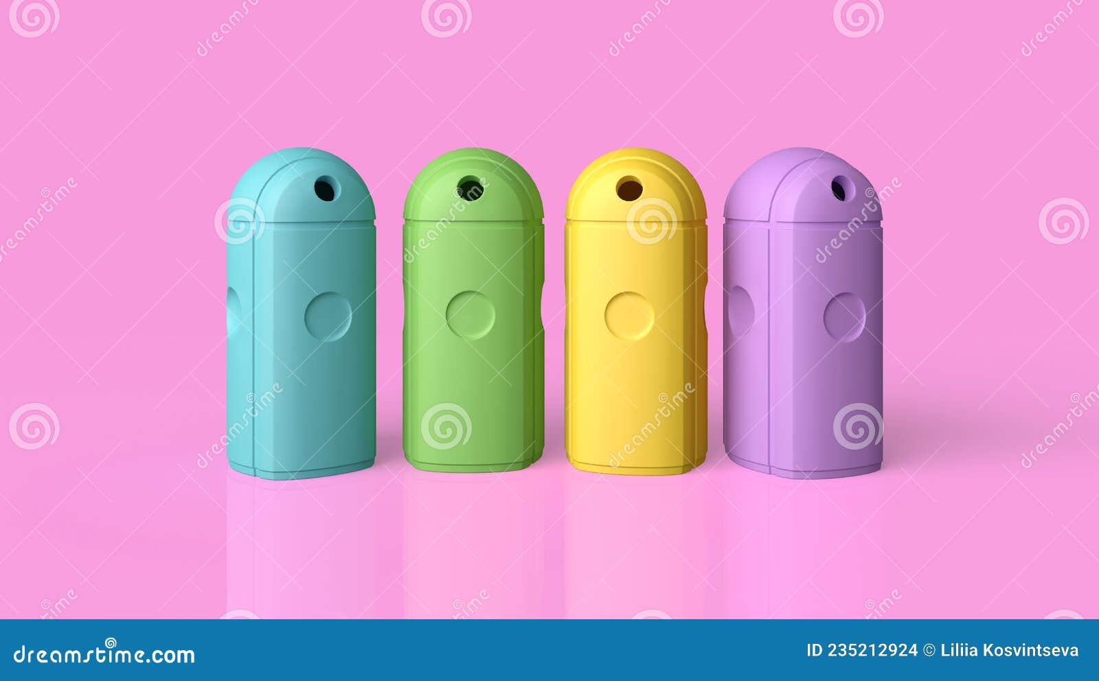 Garbage, Litter, Rubbish, Trash, Concept 3d Illustration Stock