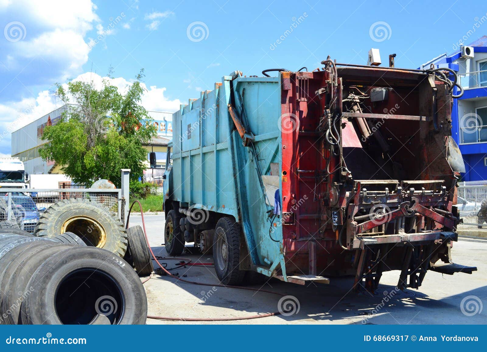 Garbage truck stock image. Image of garbage, lorry, management 68669317
