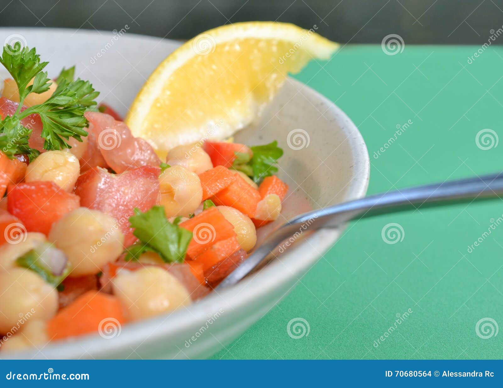Garbanzo bean salad stock photo. Image of cuisine, healthy 70680564