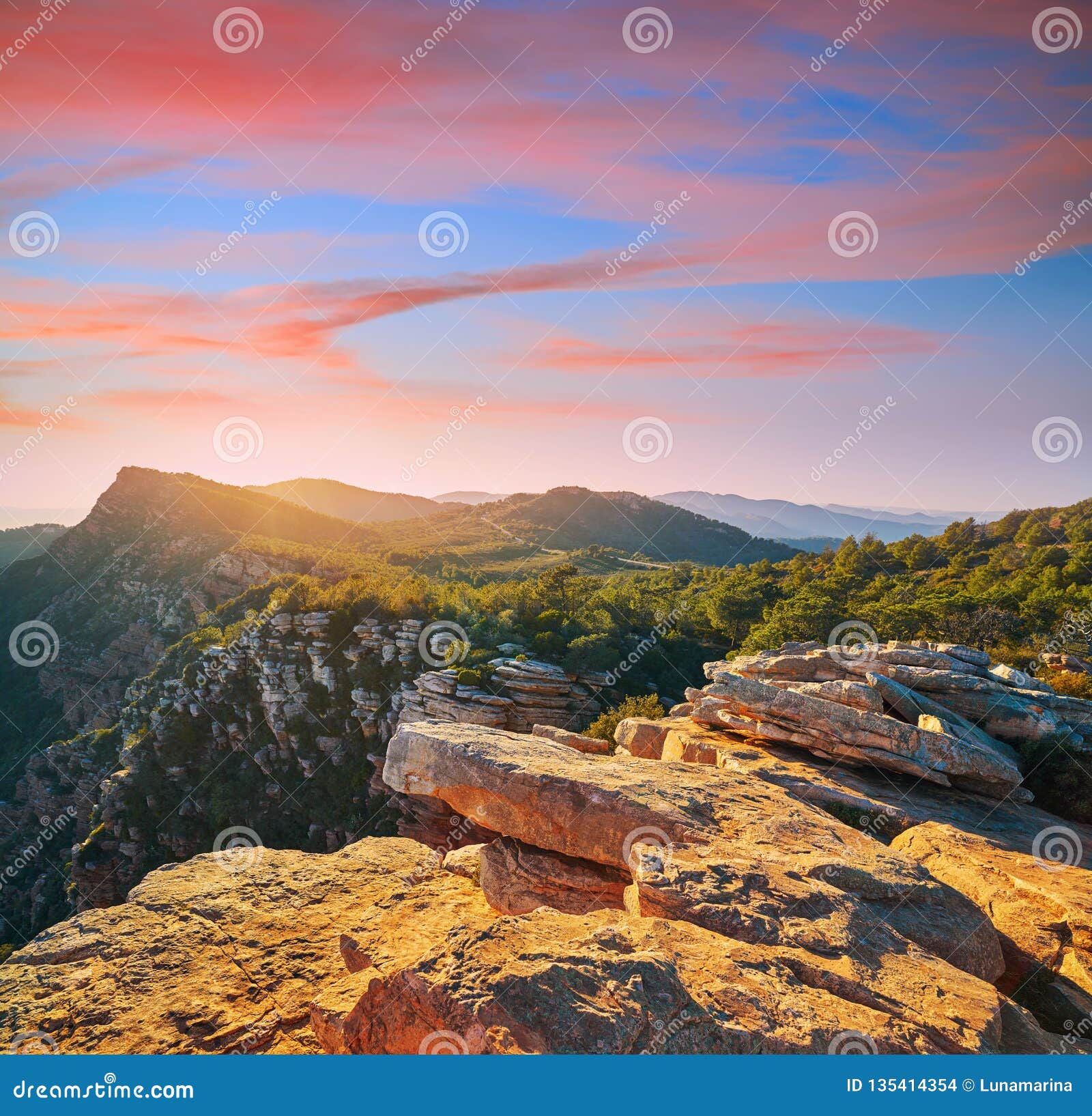 garbi peak sunset at calderona sierra valencia