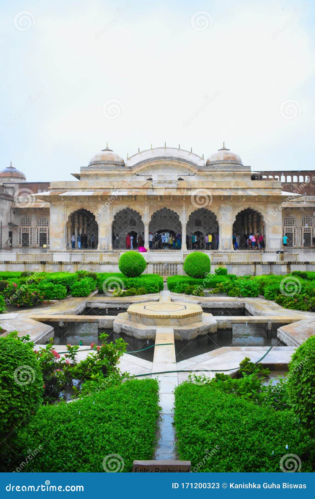 Garden in Ancient Palace Made for Indian Kings Stock Image ...