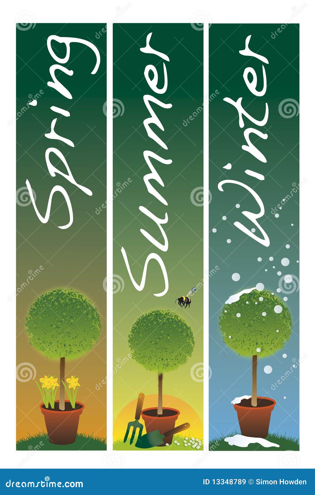 Garden banners stock illustration. Illustration of design 13348789