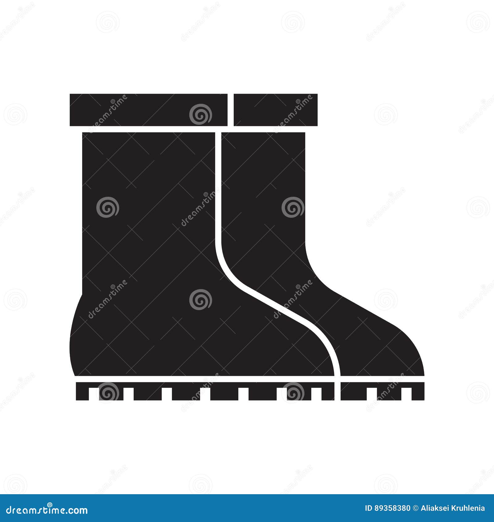 Garden Boots Icon stock vector. Illustration of farm - 89358380