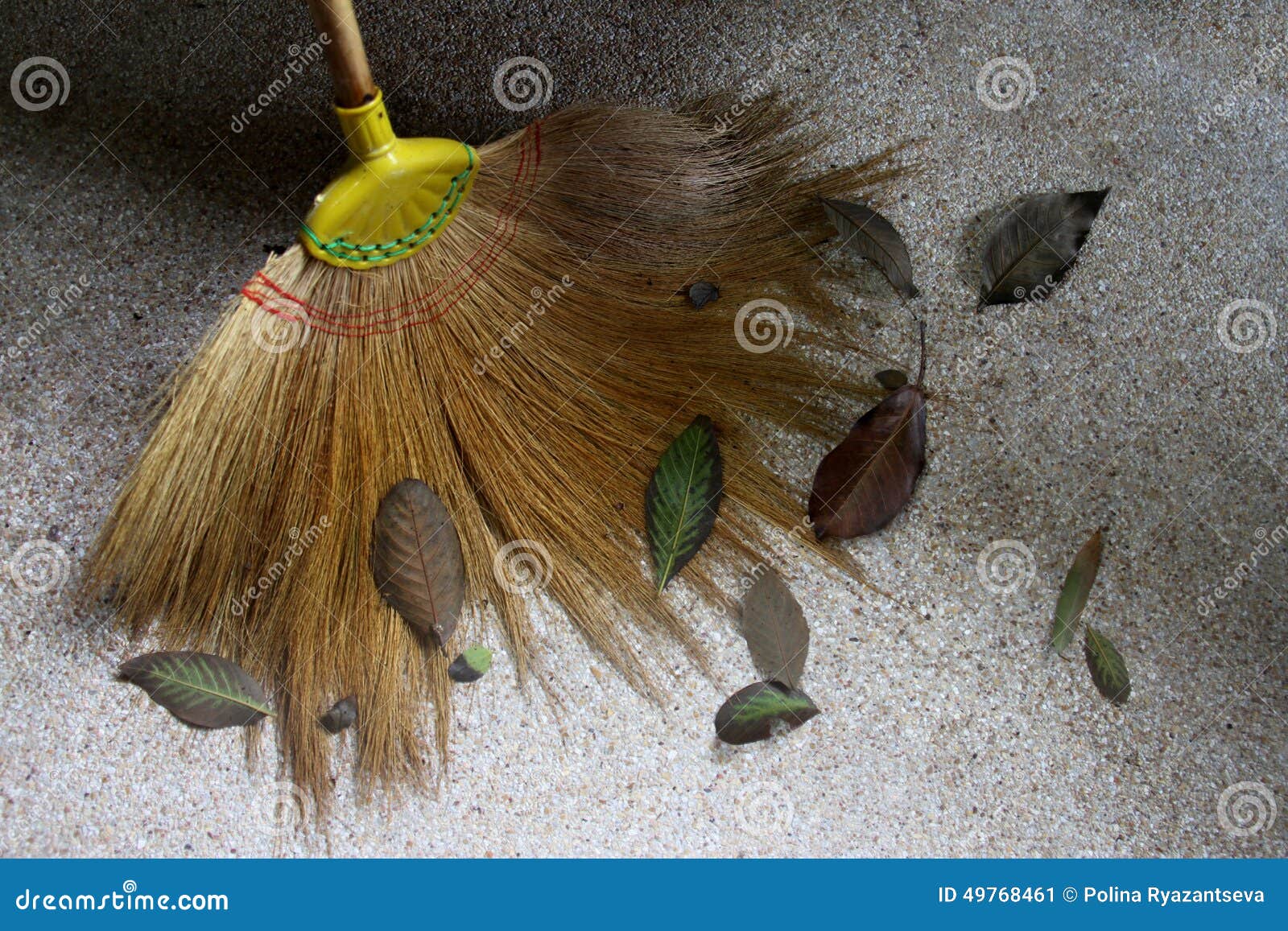 Garden broom and eaves stock image. Image of dust, cleaner 49768461