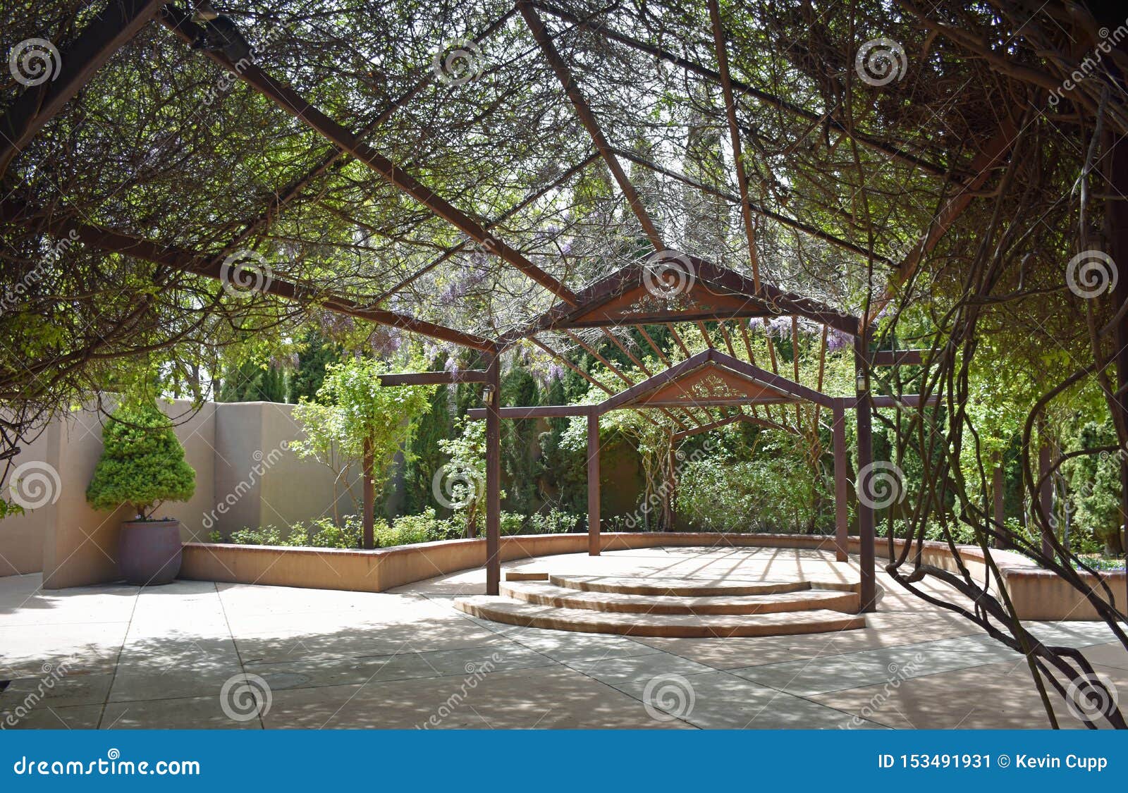 Garden Canopy At The Albuquerque Botanical Garden Stock Image