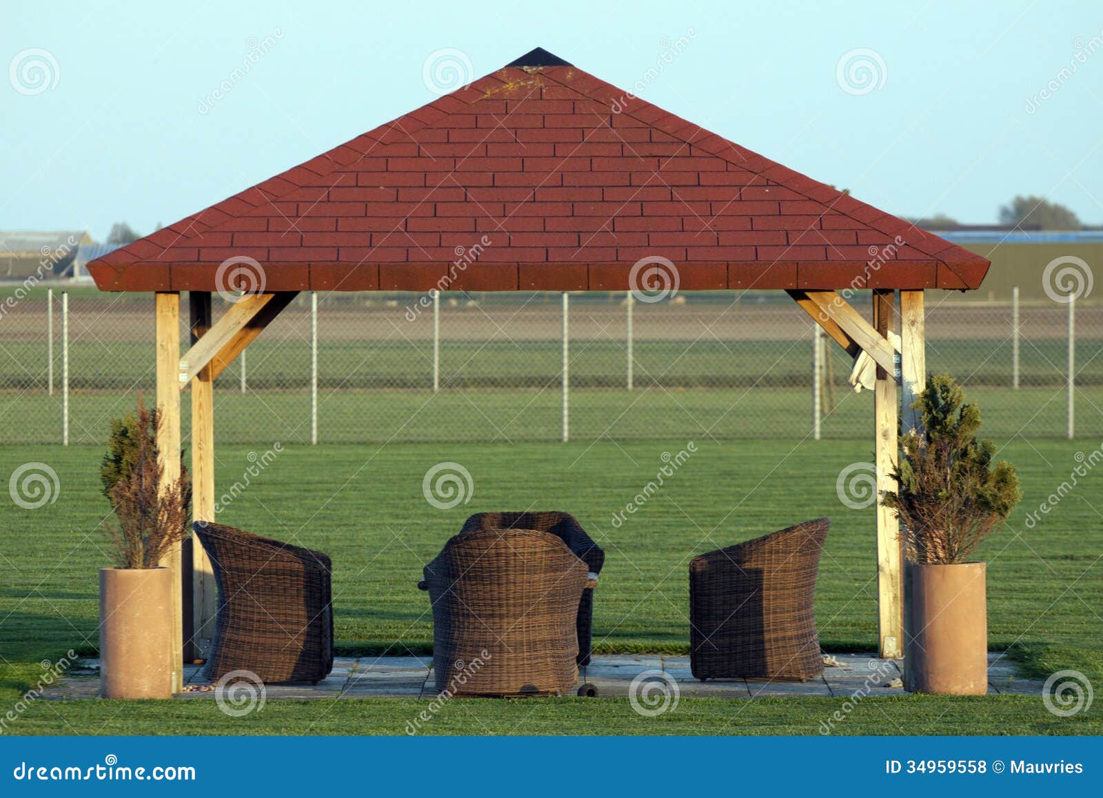 Garden canopy and chairs stock photo. Image of seat, design 34959558