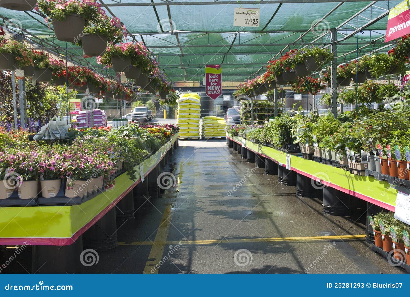 Garden Center Display Tent Stock Image Image Of Sale 25281293