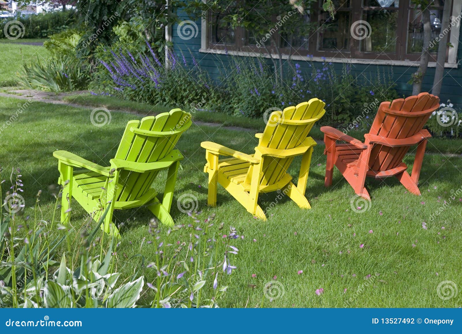 Garden Chairs stock photo. Image of florescent, color - 13527492