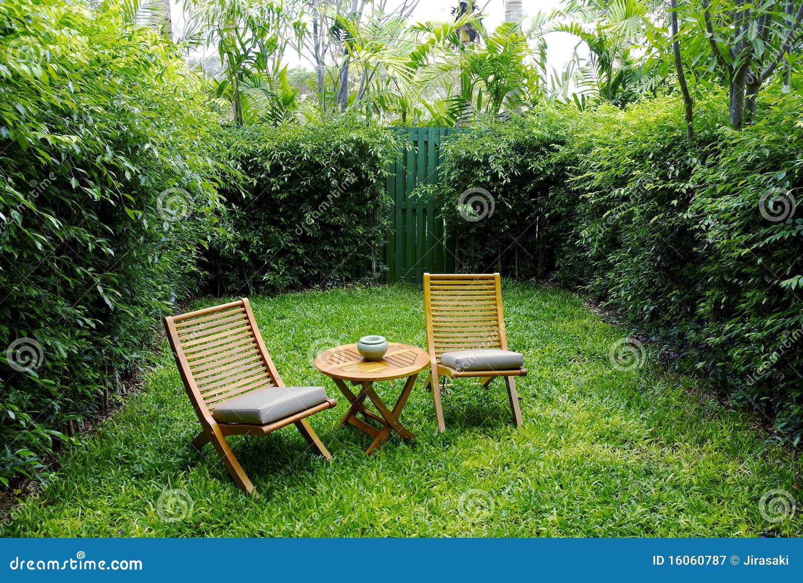 Garden Chairs on the Backyard Stock Image Image of chairs, backyard