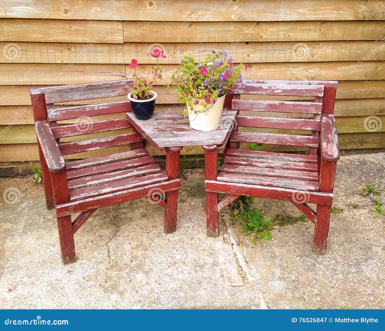 Garden Chairs And Flowers Stock Image Image Of Pair 76526847