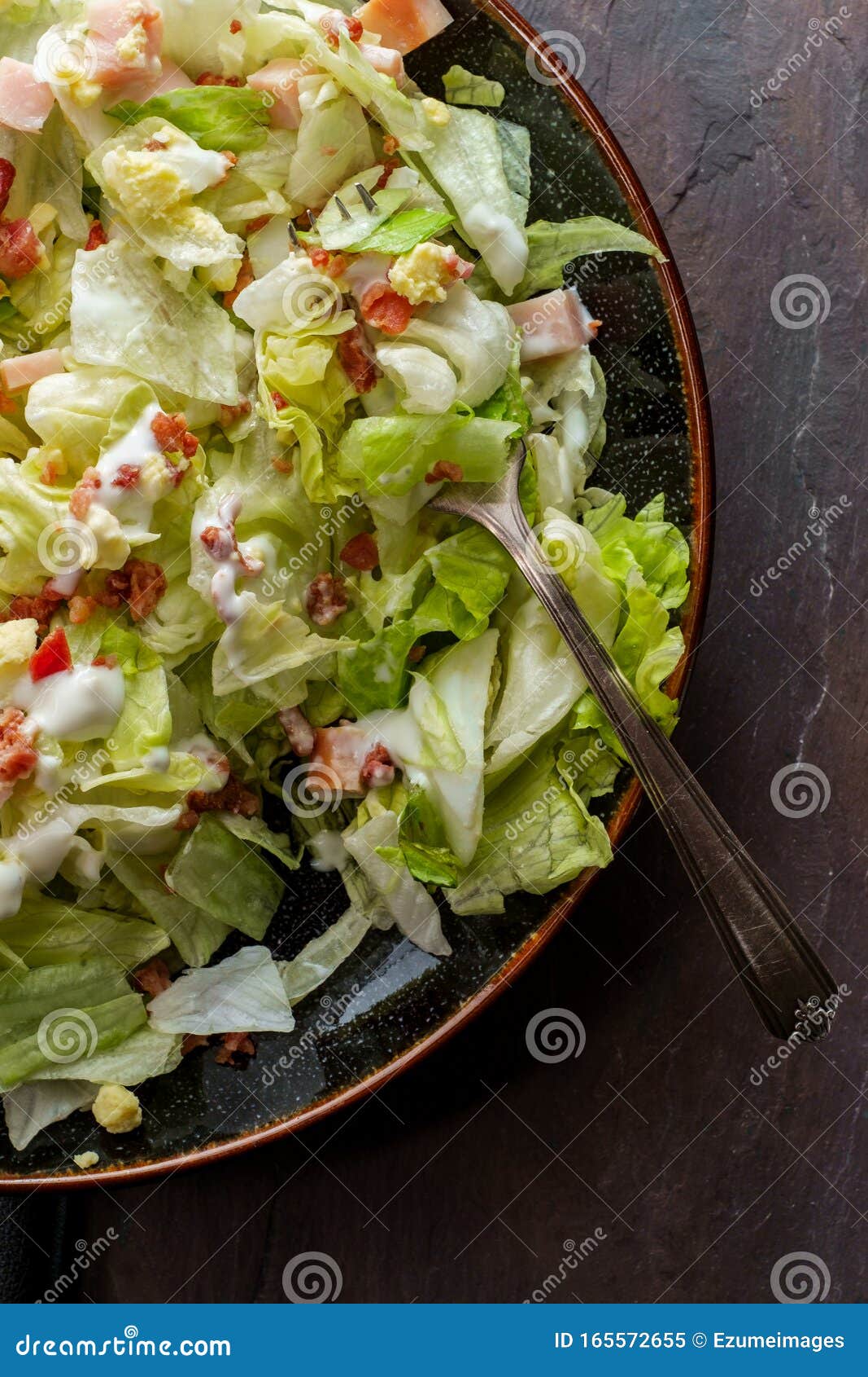 Garden Cobb Salad Stock Image Image Of Fresh Tossed 165572655