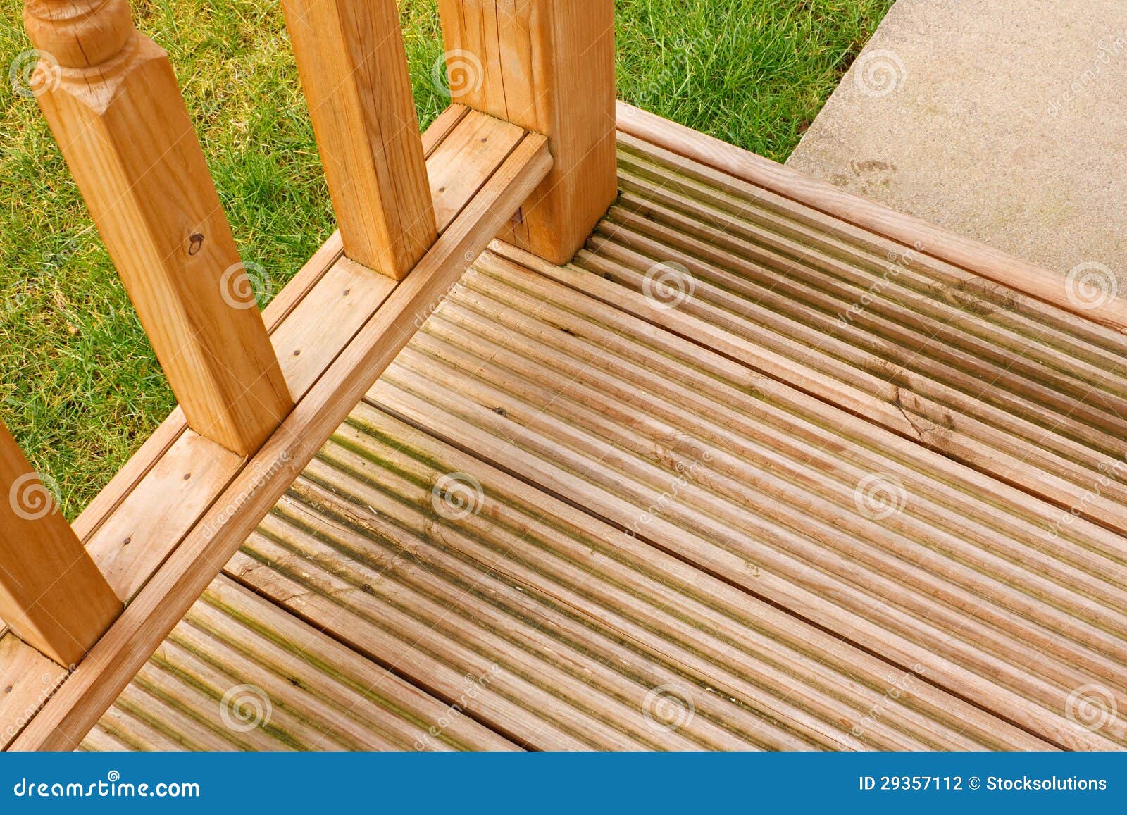 Garden Decking corner stock photo. Image of patio, outdoors 29357112