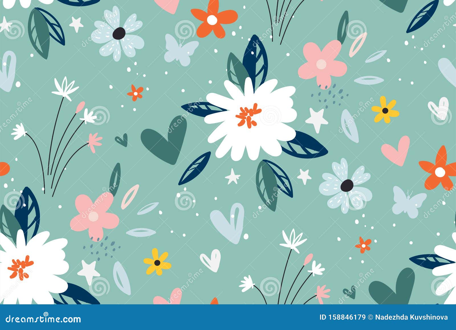 Tulips seamless pattern. simple background. Modern flower design for  fabric, wrapping paper, background Stock Photo - Alamy