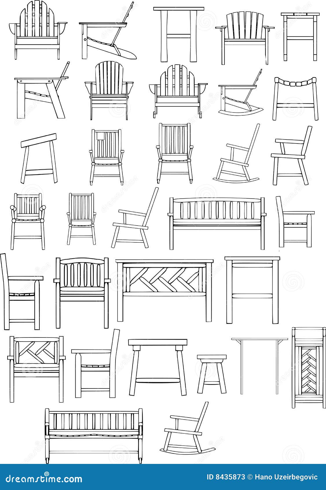 GArden furniture stock vector. Illustration of furniture 8435873