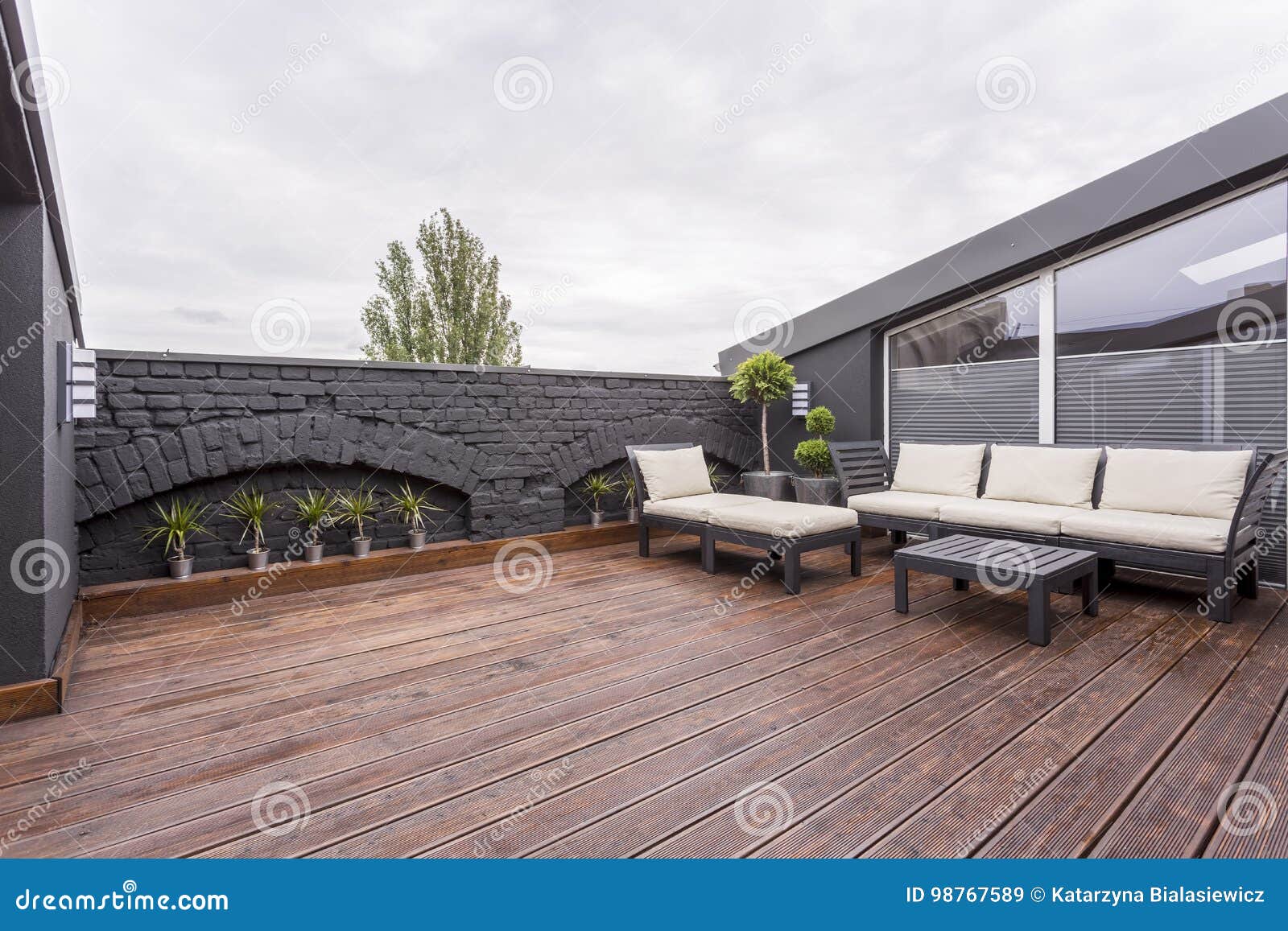 garden furniture on terrace