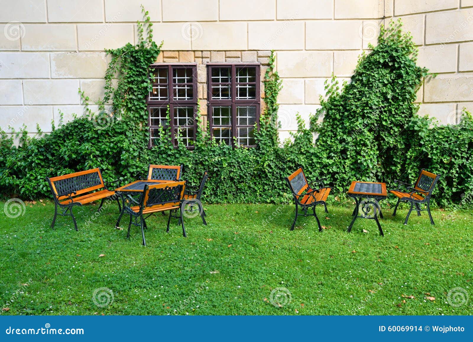 Garden With Garden Furniture Stock Photo Image Of Dining City