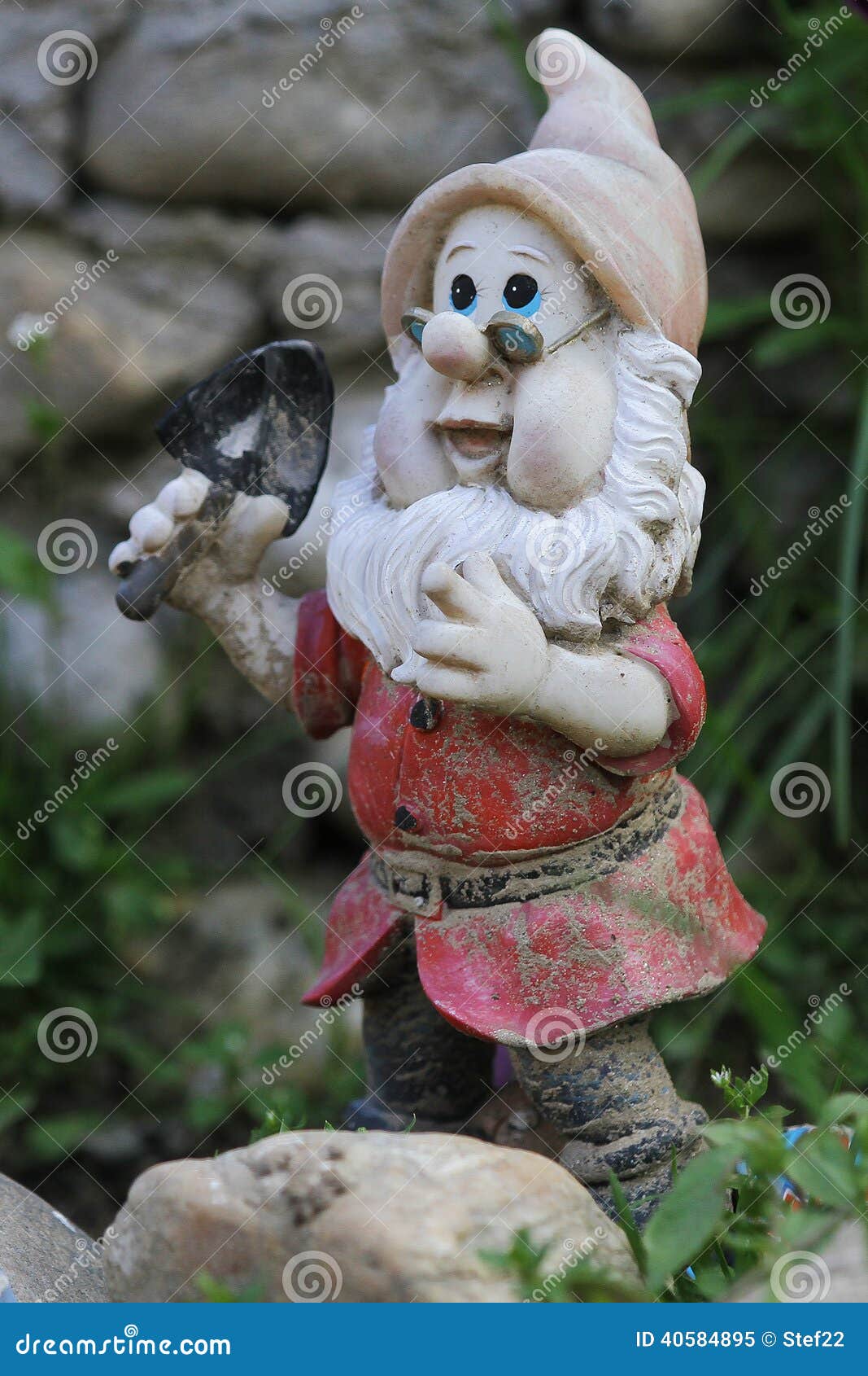 Garden gnome stock image. Image of dwarfish, bearded 40584895