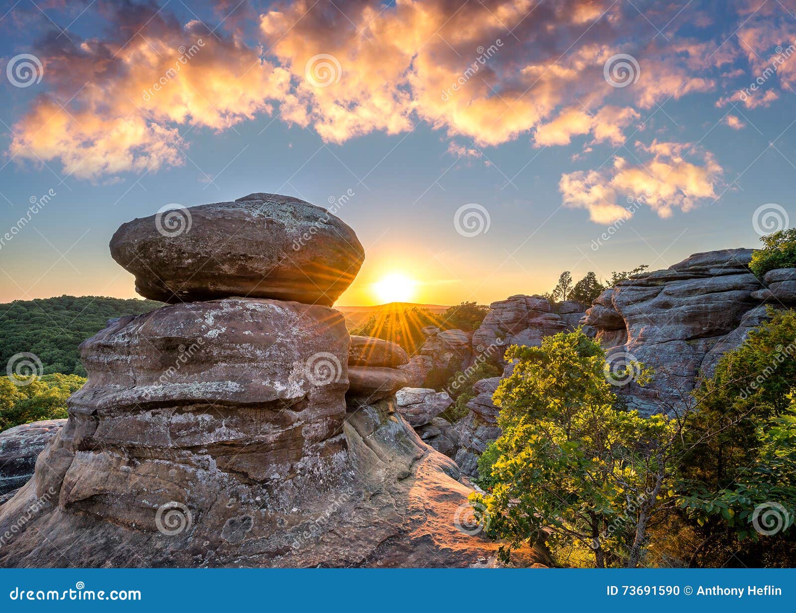 Garden Of The Gods Shawnee National Forest Illinois Stock Photo