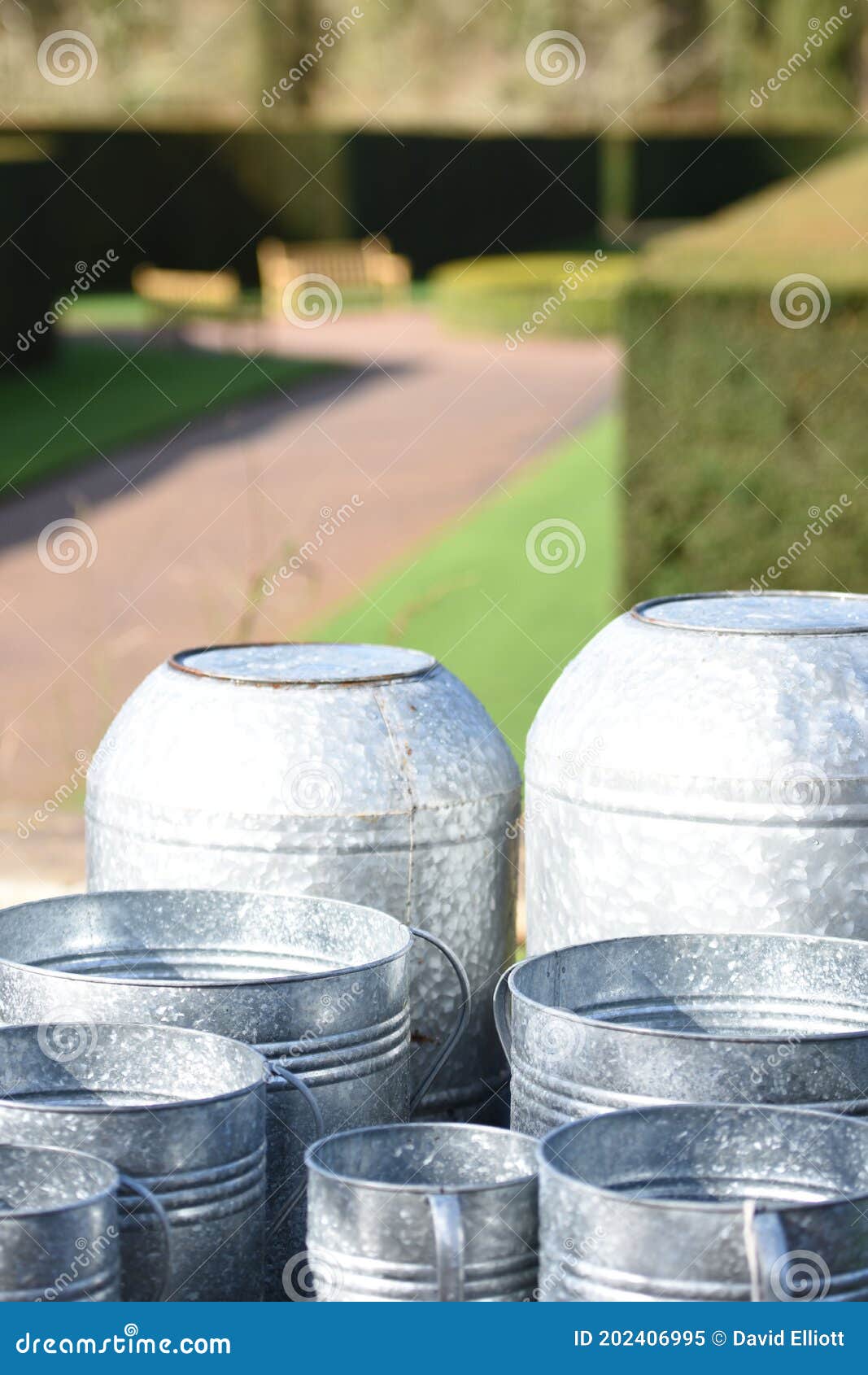 Galvanised Garden Incinerator Bin RoyaltyFree Stock Image