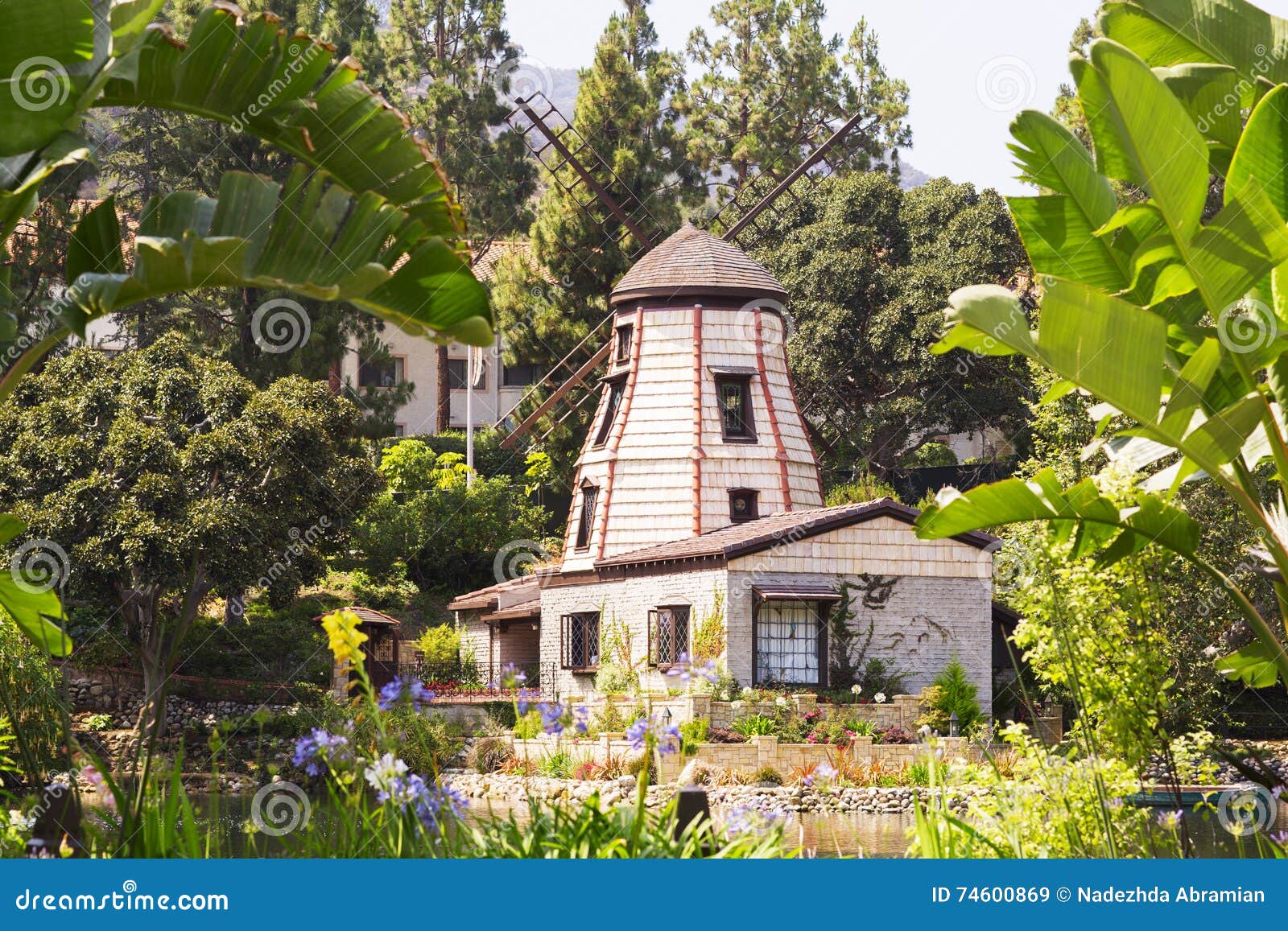 The Garden Of Meditation In Santa Monica Stock Image Image Of