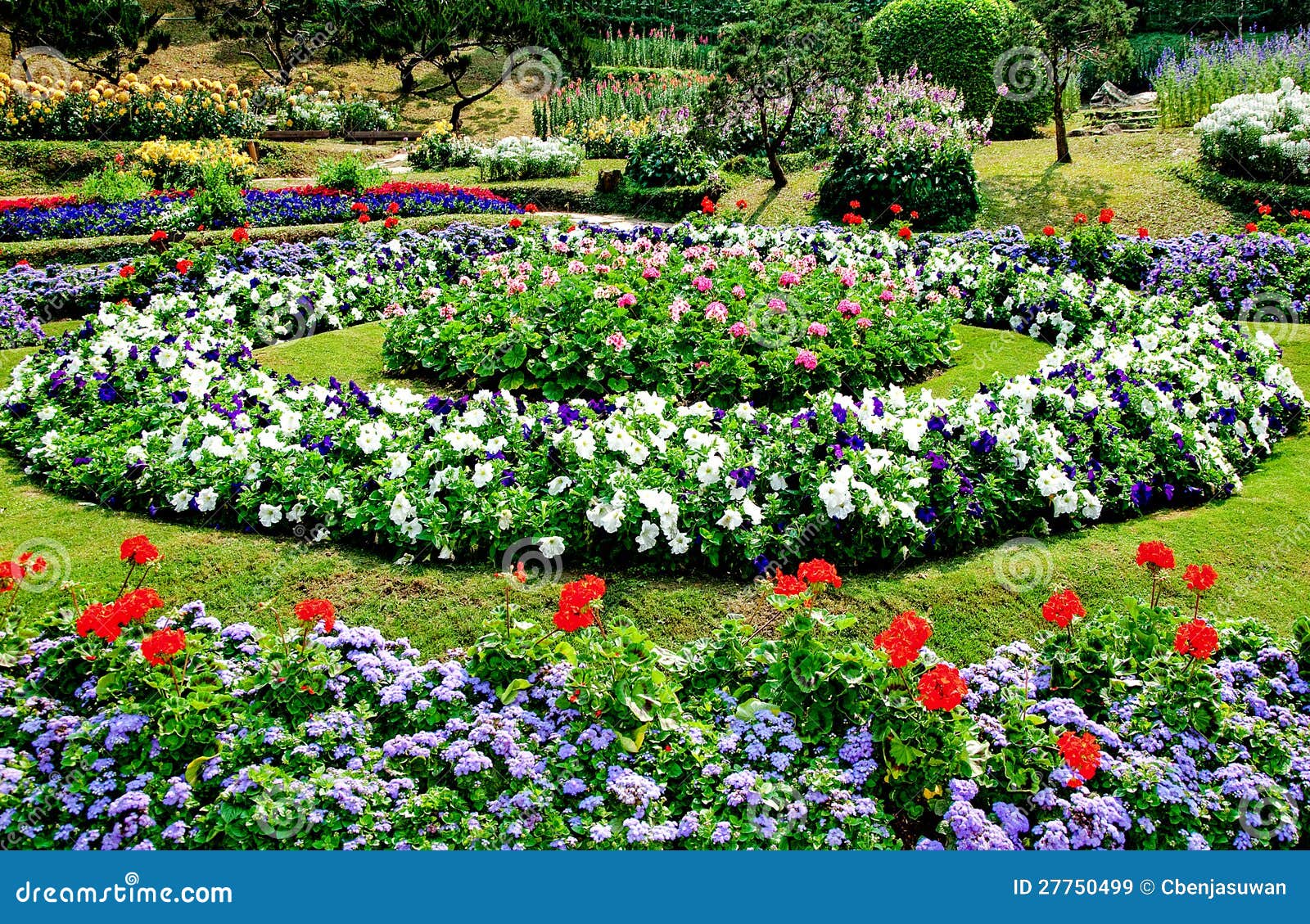 The Garden ornamental stock image. Image of fence, pink 27750499