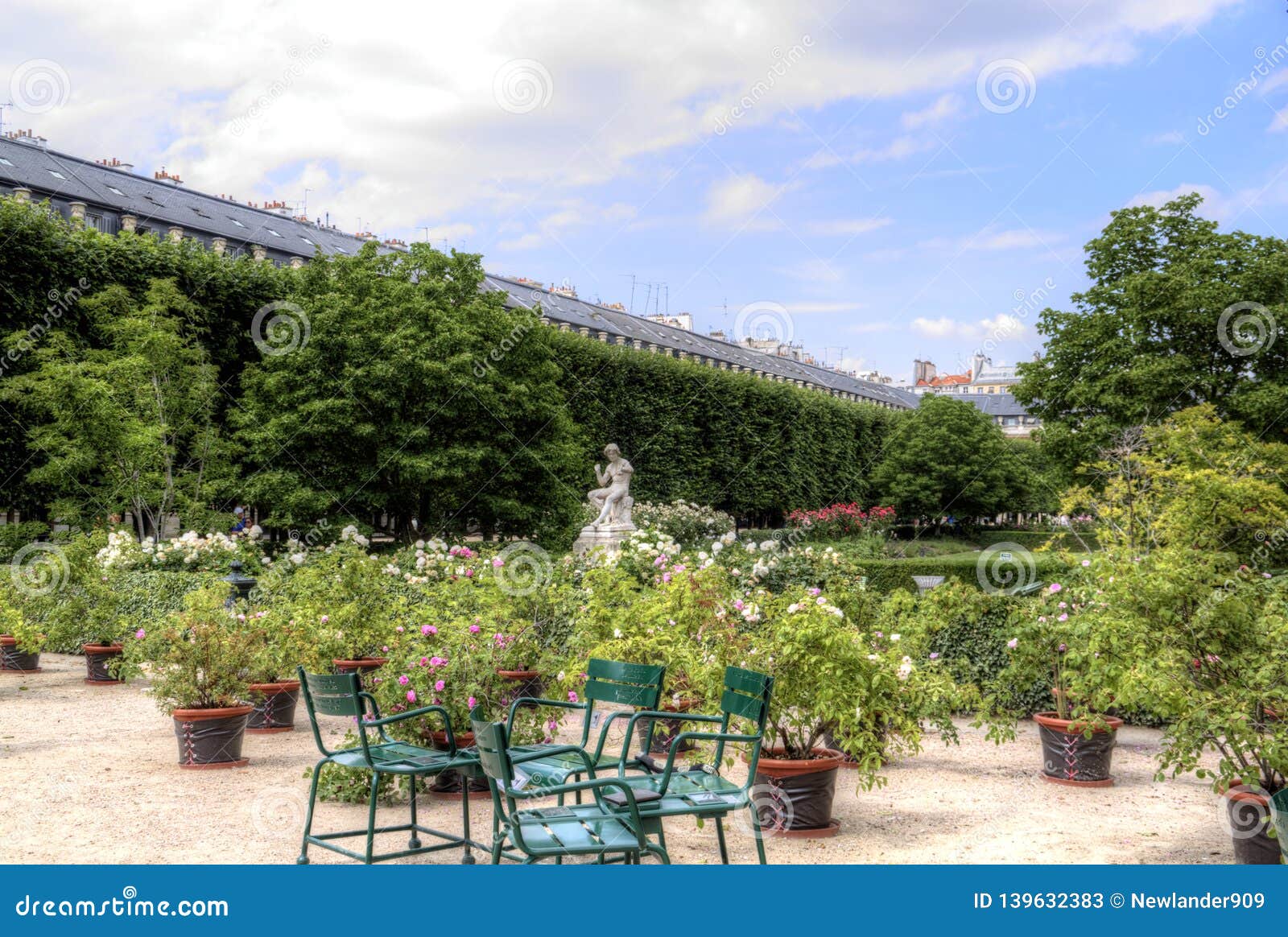 Palais Royal Garden In Center Of Paris France Stock Image Image