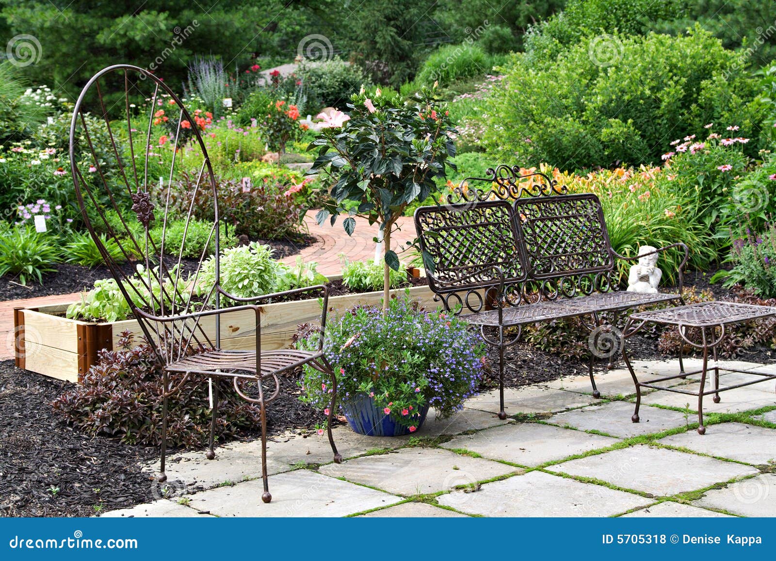 Garden Patio stock photo. Image of place, floral, nature - 5705318