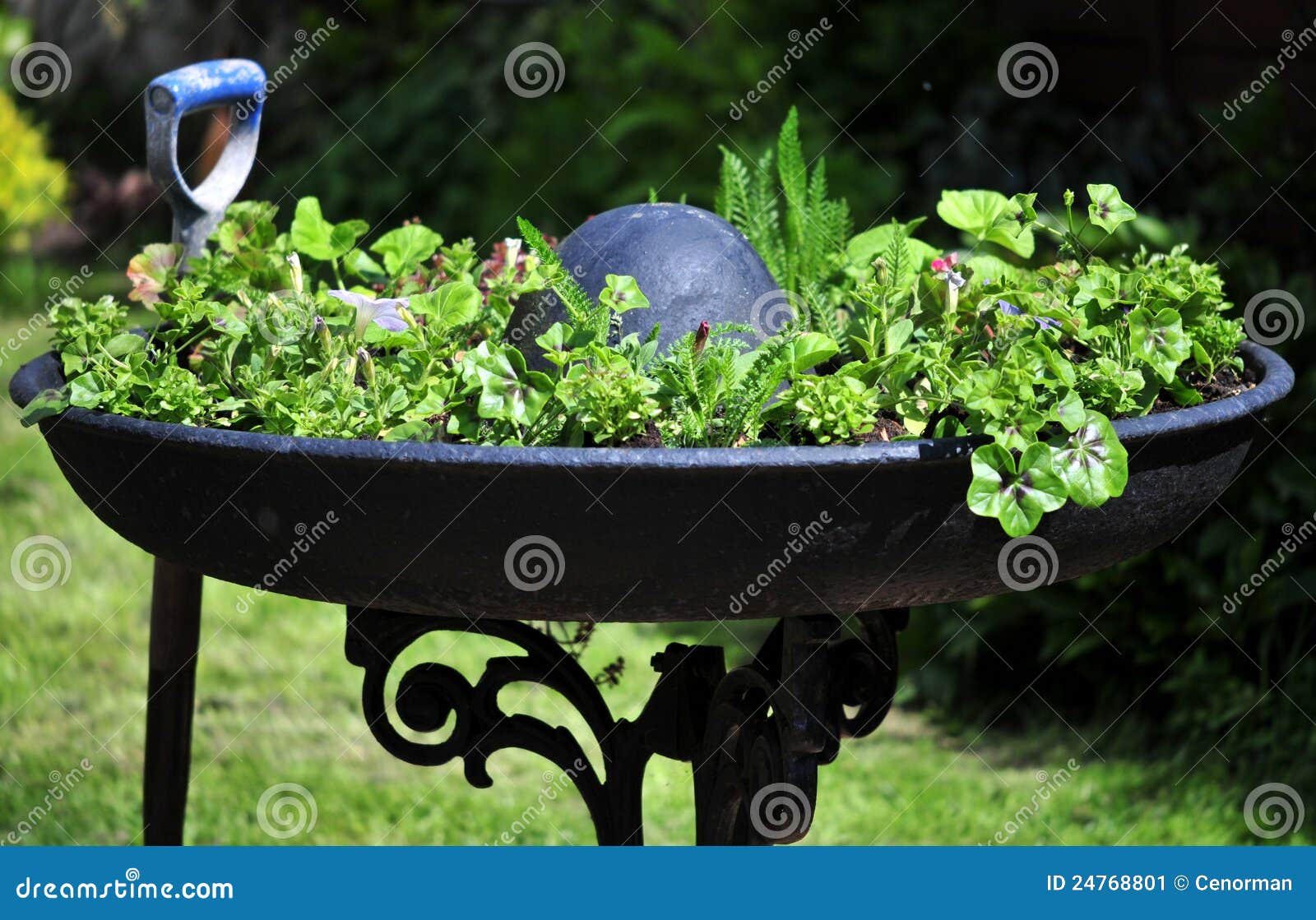 Garden planter stock image. Image of spring, shovel, spade 24768801