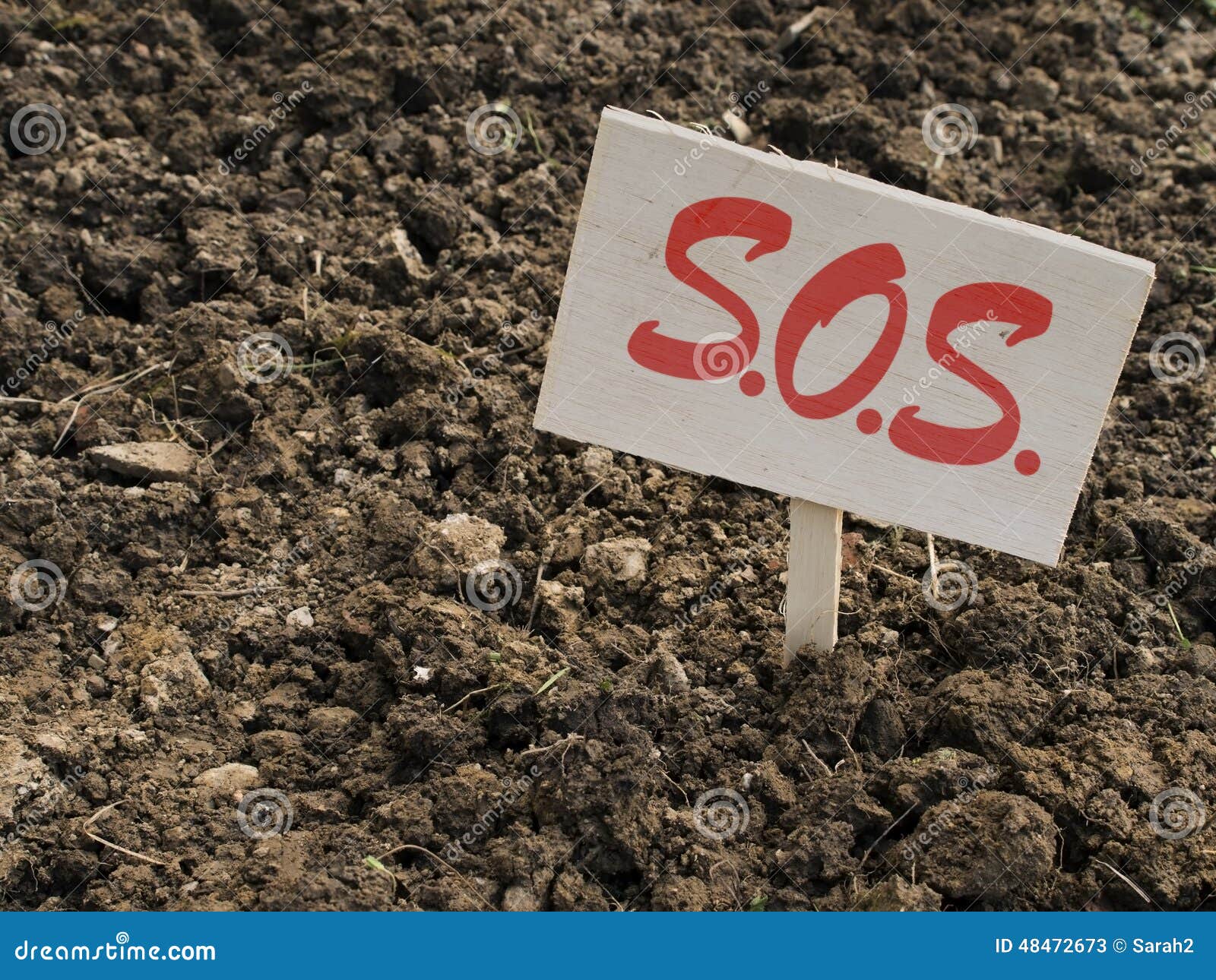 Garden Poor Clay Soil Sos, Problem. Stock Image Image of garden, plot