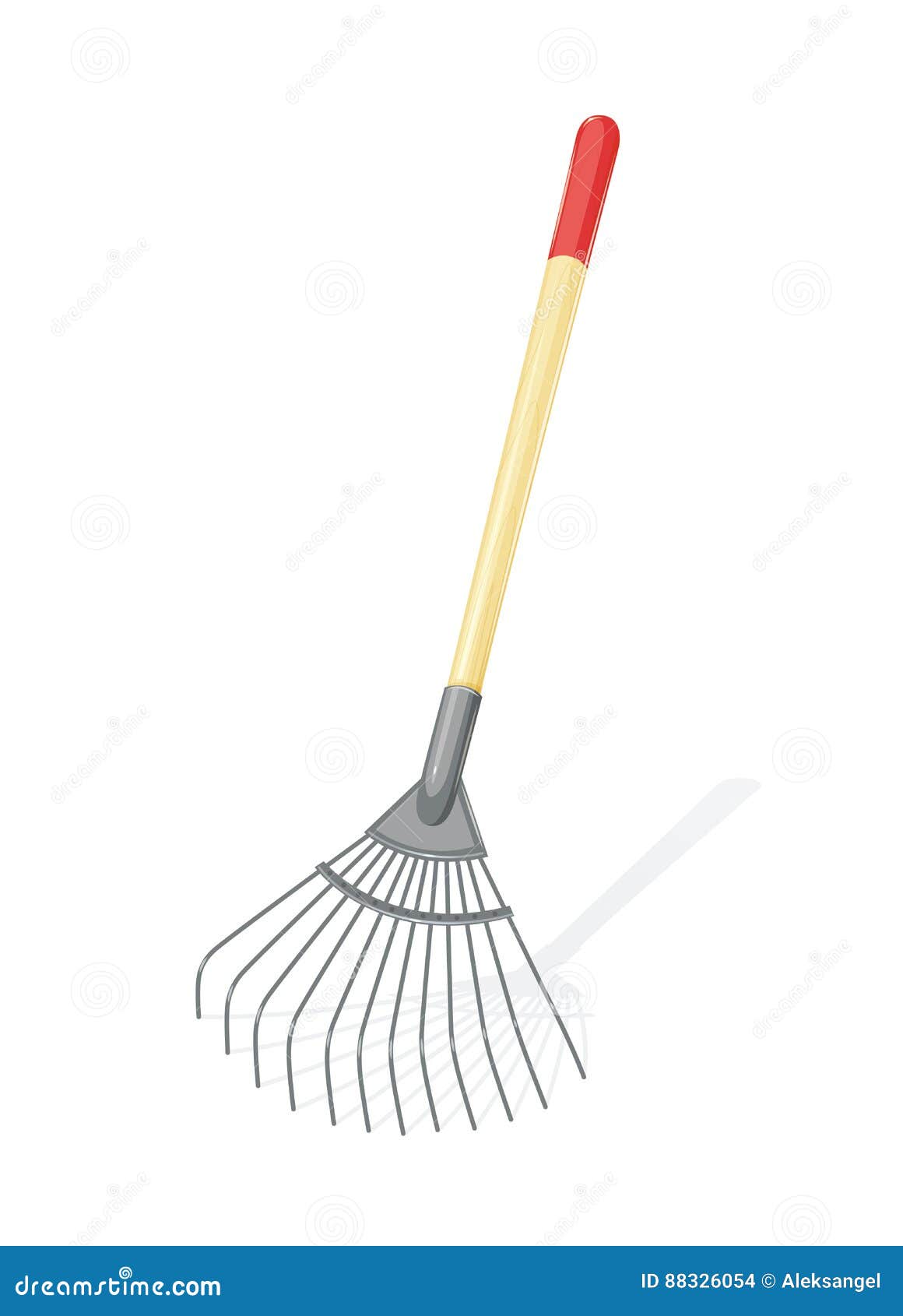 Garden Rake. Agriculture Tool. Stock Vector - Illustration of ground ...