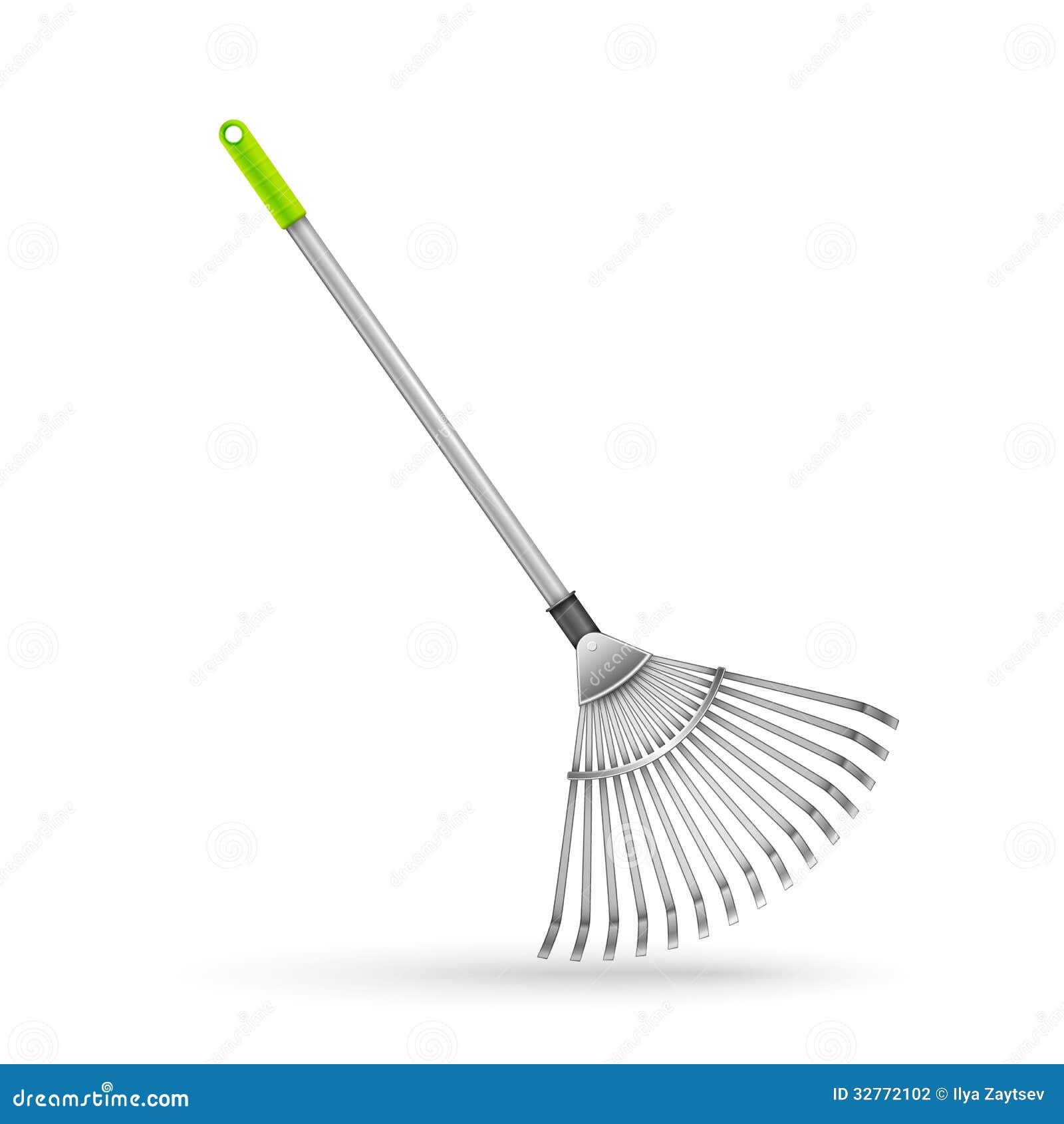 Garden Rake, Isolated On White Background. Stock Photography - Image ...