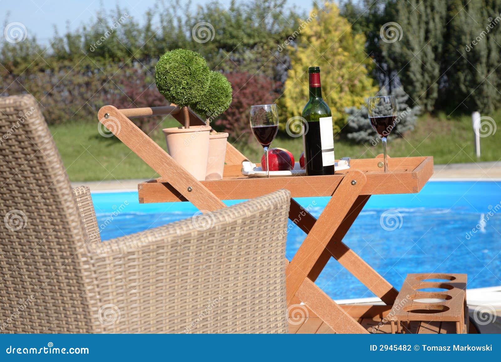 Garden relaxation stock photo