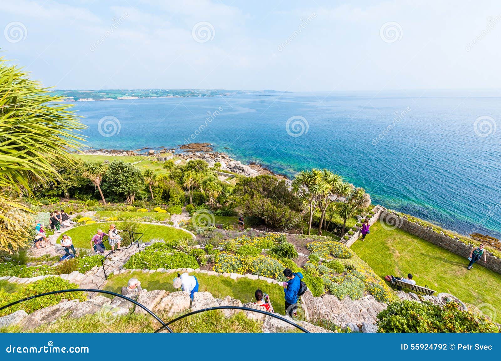 Garden by a sea editorial photography. Image of england 55924792