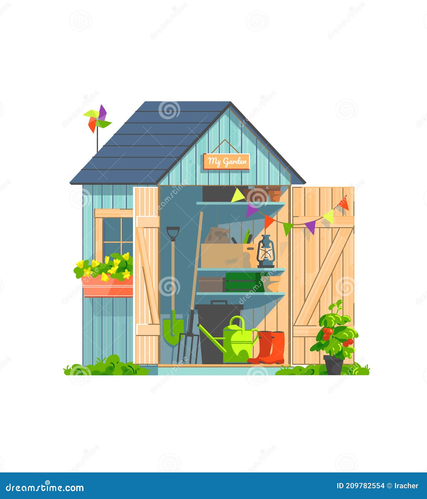 Garden Shed Stock Illustrations 1 156 Garden Shed Stock Illustrations Vectors Clipart Dreamstime