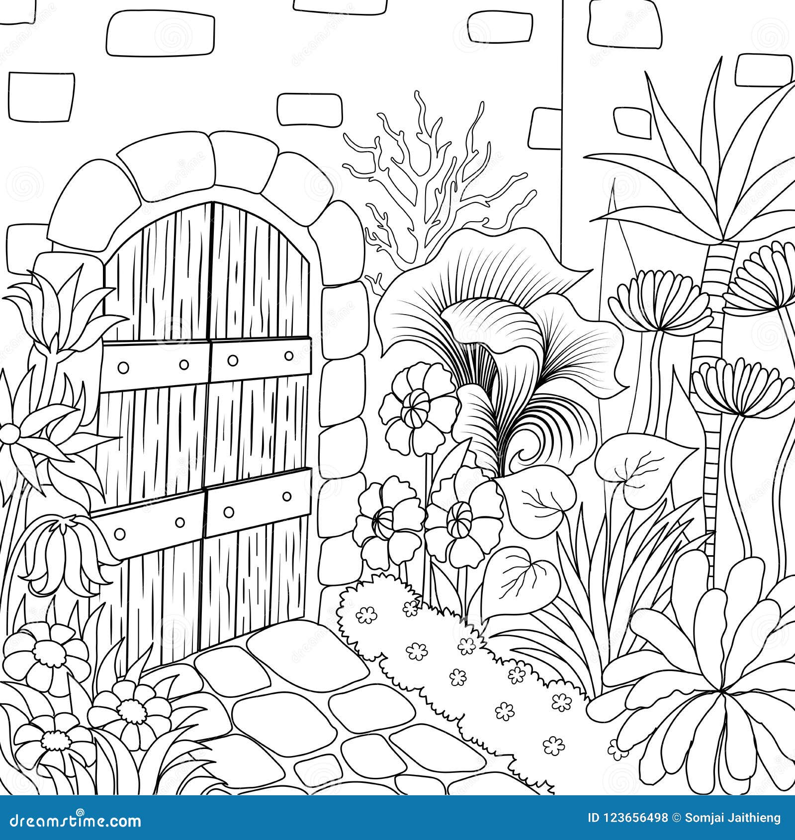 Download 293+ Beautiful Garden Coloring Pages PNG PDF File - Best Free