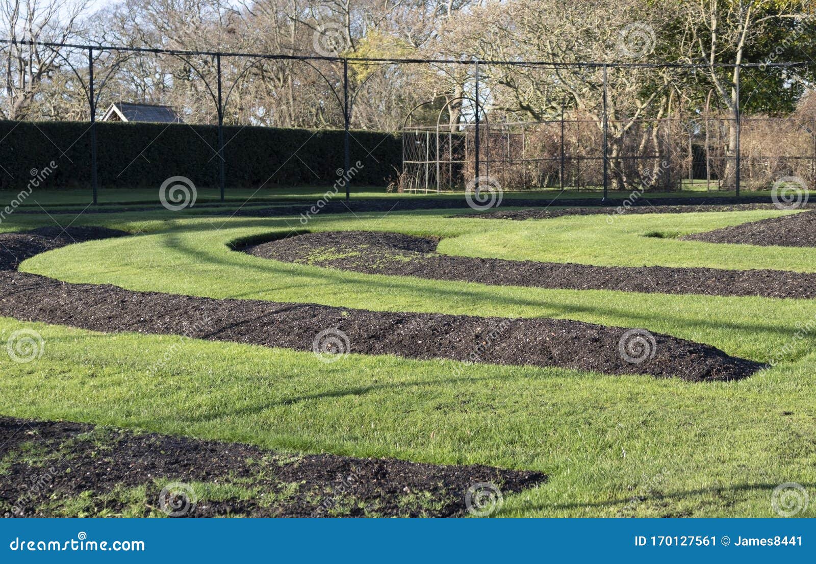 Preparing A Garden Flowerbed For Planting Stock Image Image Of