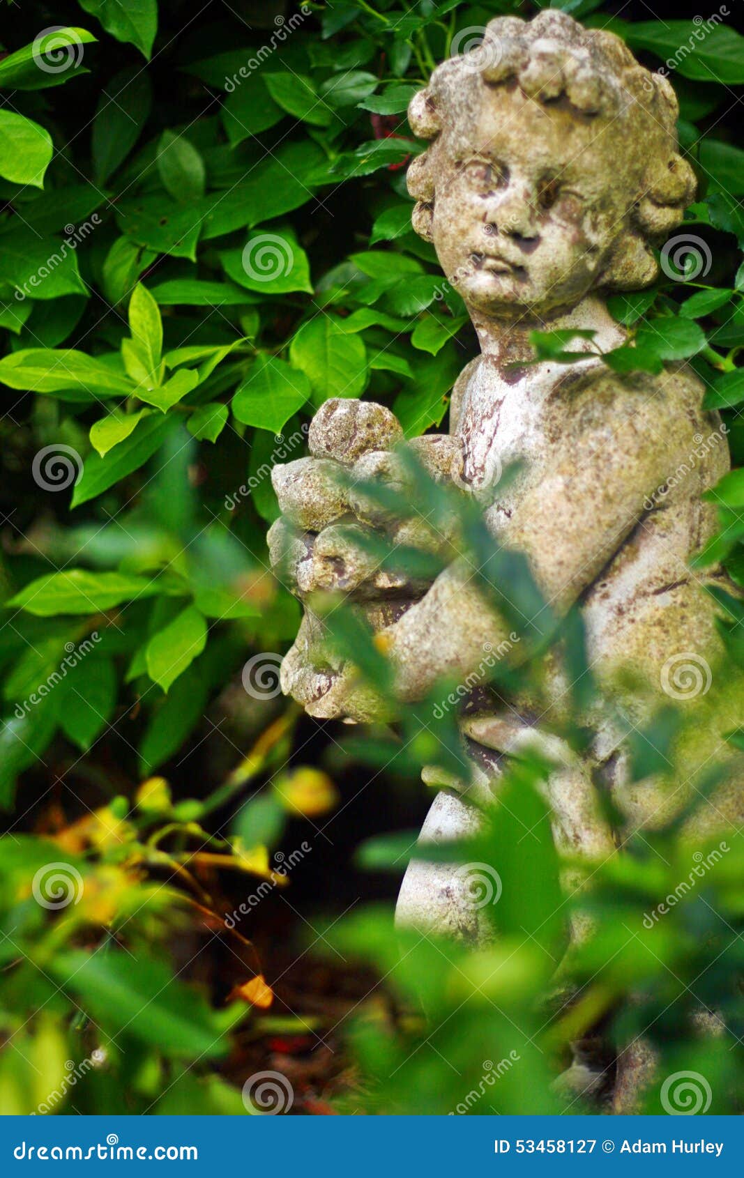 Garden statue stock image. Image of ornament, fairy, angelic 53458127