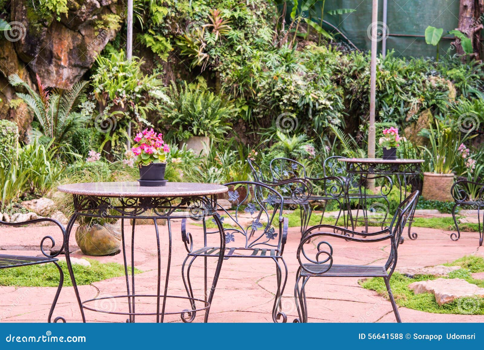 Garden Table and Chairs stock photo. Image of outdoor 56641588