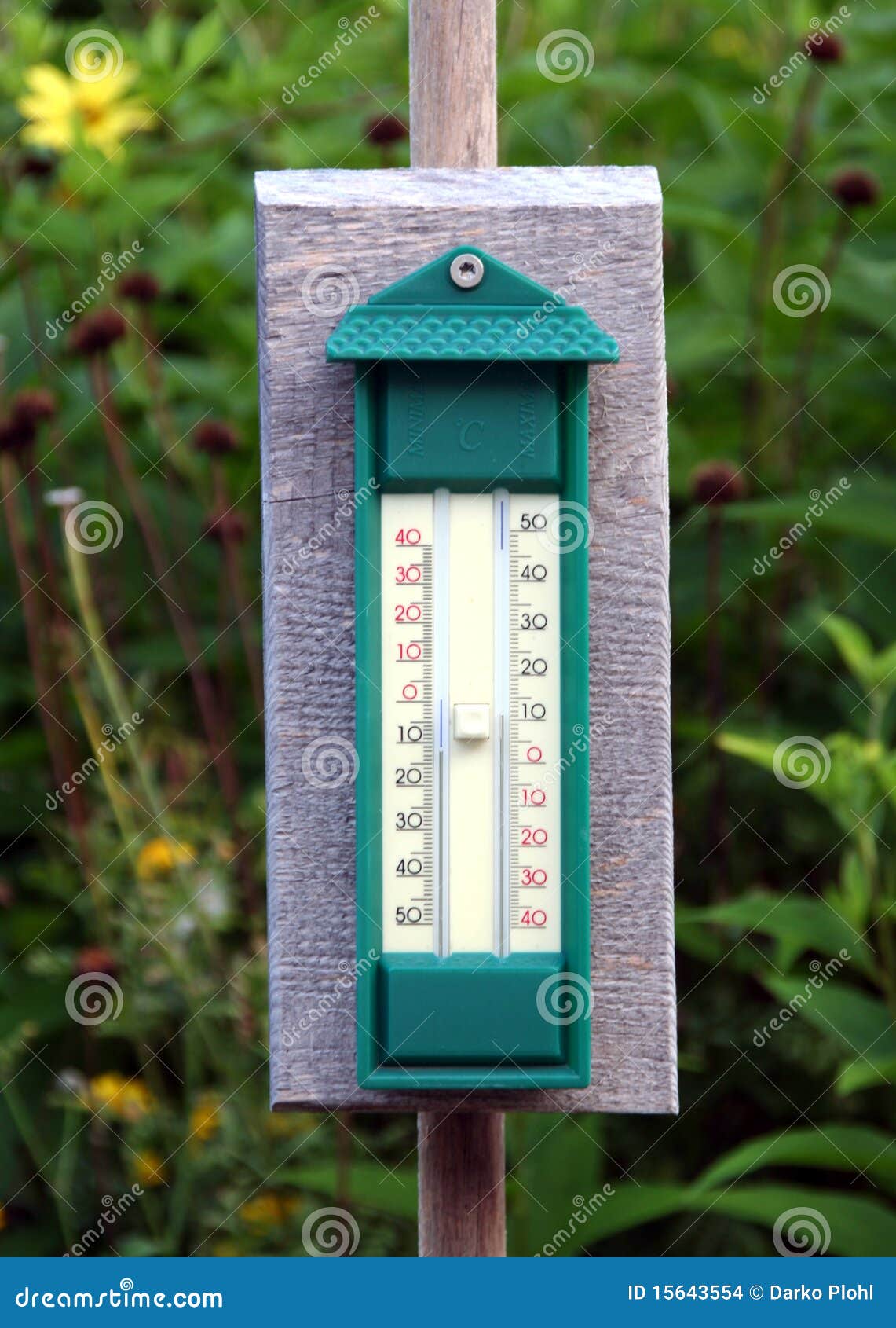 Garden thermometer stock photo. Image of celsius, centigrade 15643554