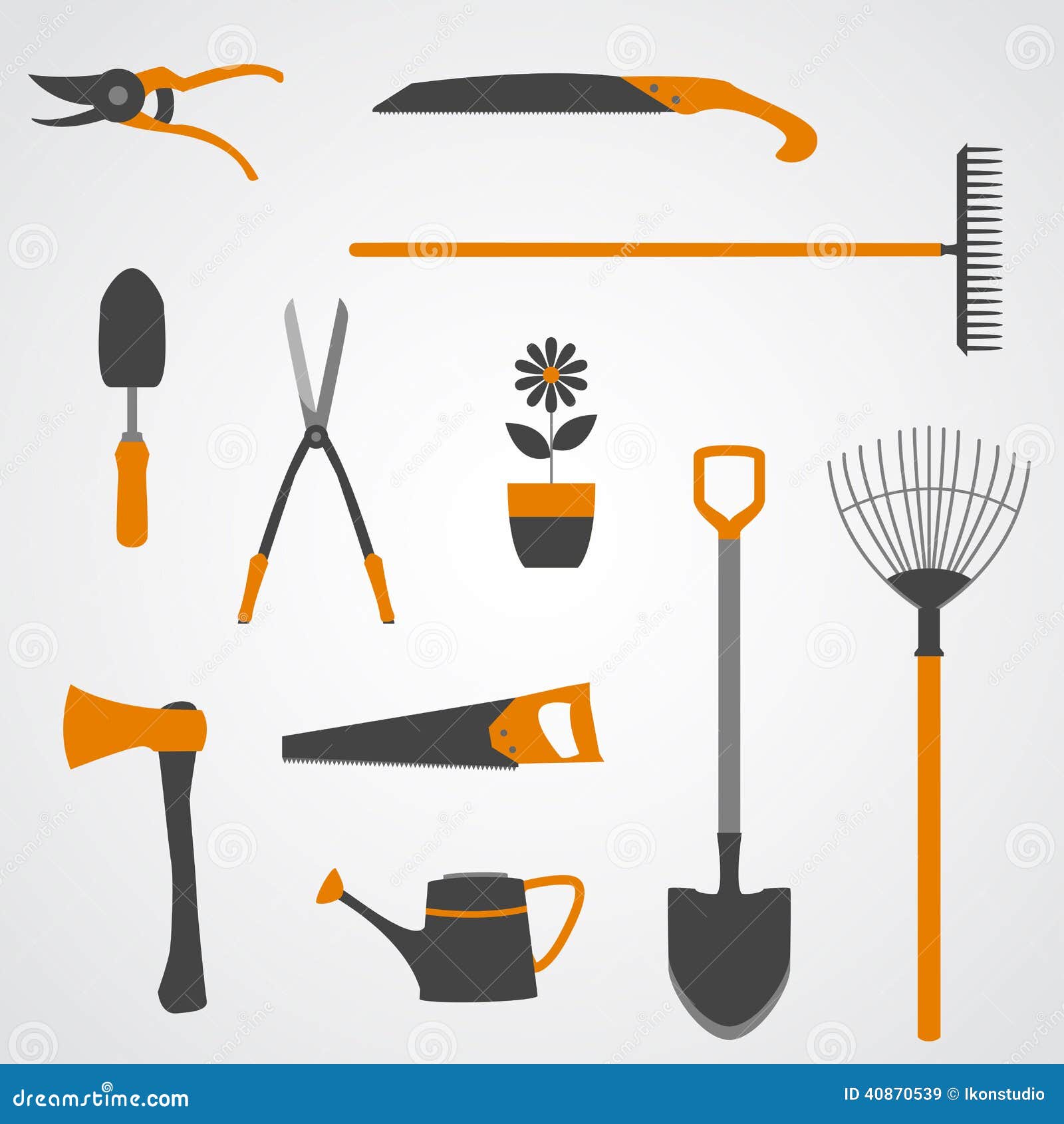 Garden Tools Icons stock vector. Illustration of collection 40870539