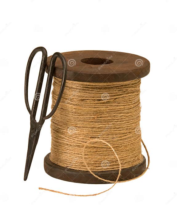 Garden twine and scissors stock photo. Image of isolated 13795714