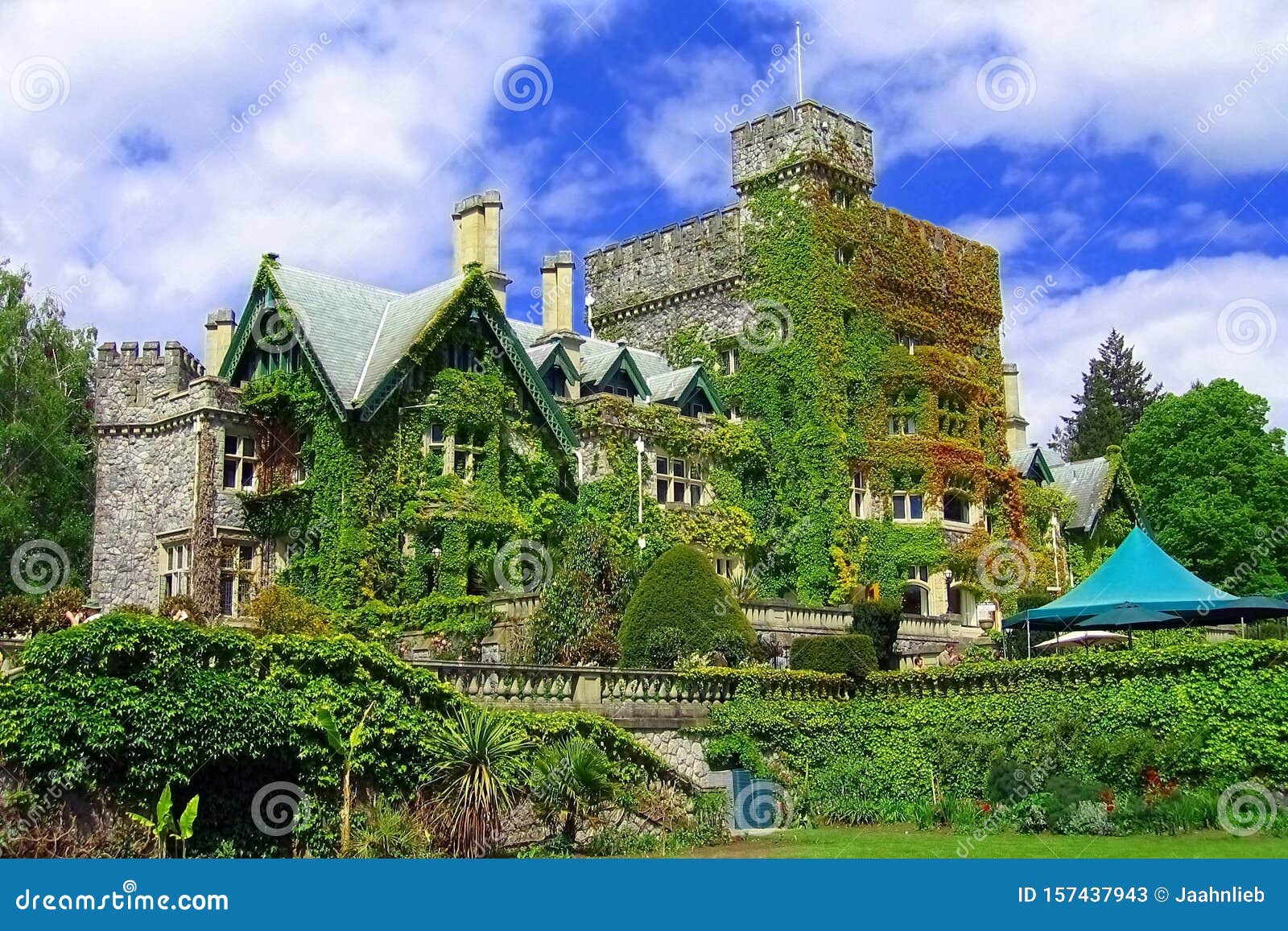 hatley castle, royal roads university, victoria, vancouver island, british columbia, canada