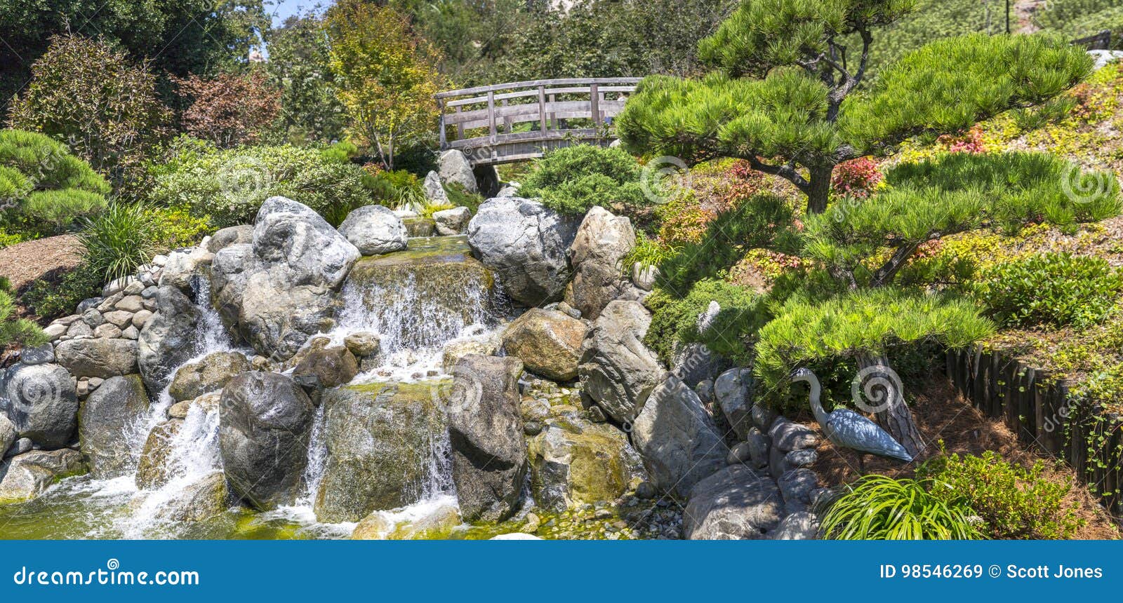 Garden Waterfall Editorial Stock Image Image Of Japanese 98546269