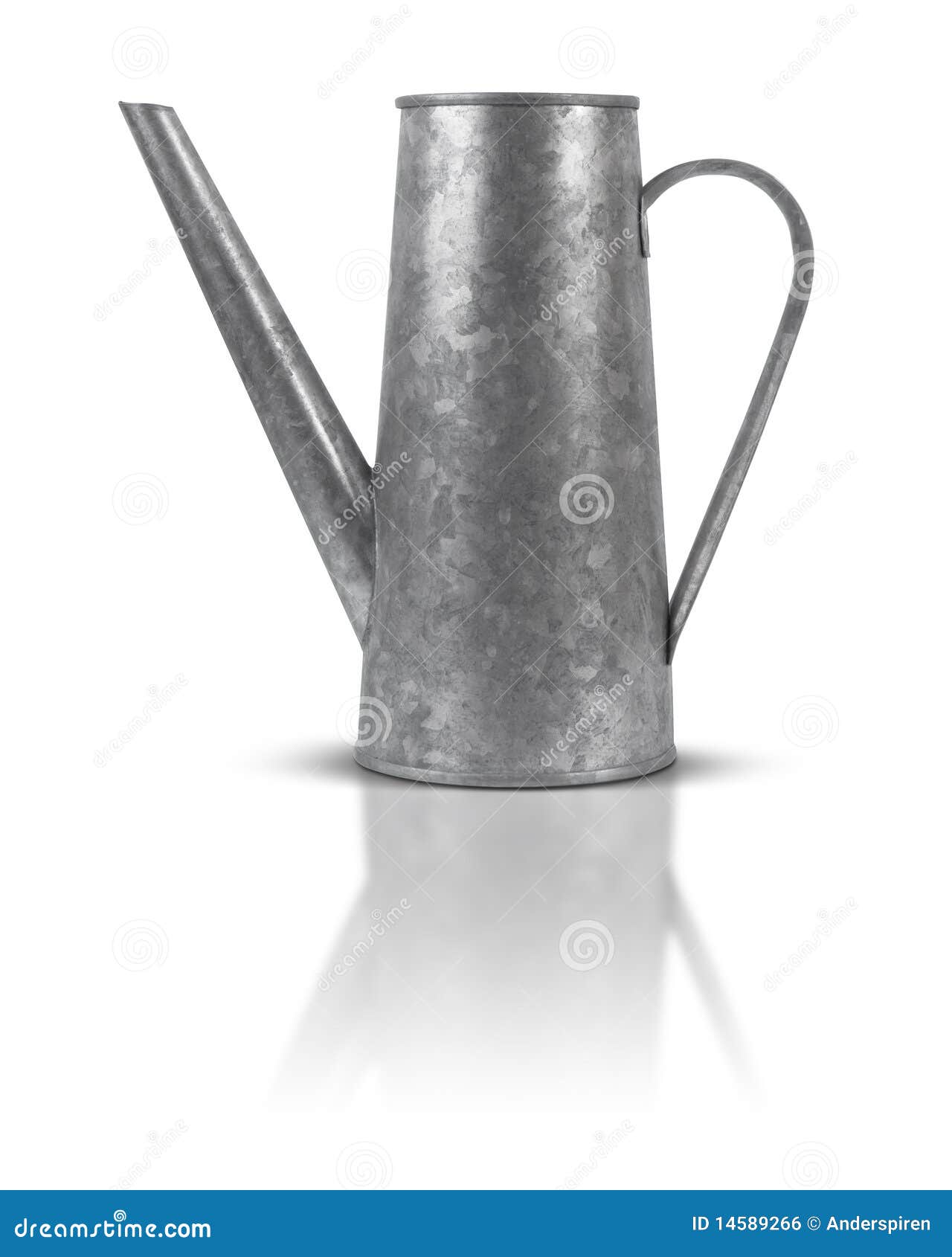 Garden Watering Can in Aluminium Stock Photo Image of silver, metal
