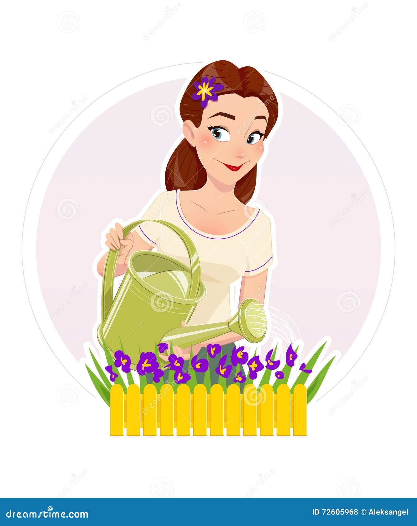 Adult hobbies: A woman who takes care of her - Stock Illustration  [100643427] - PIXTA