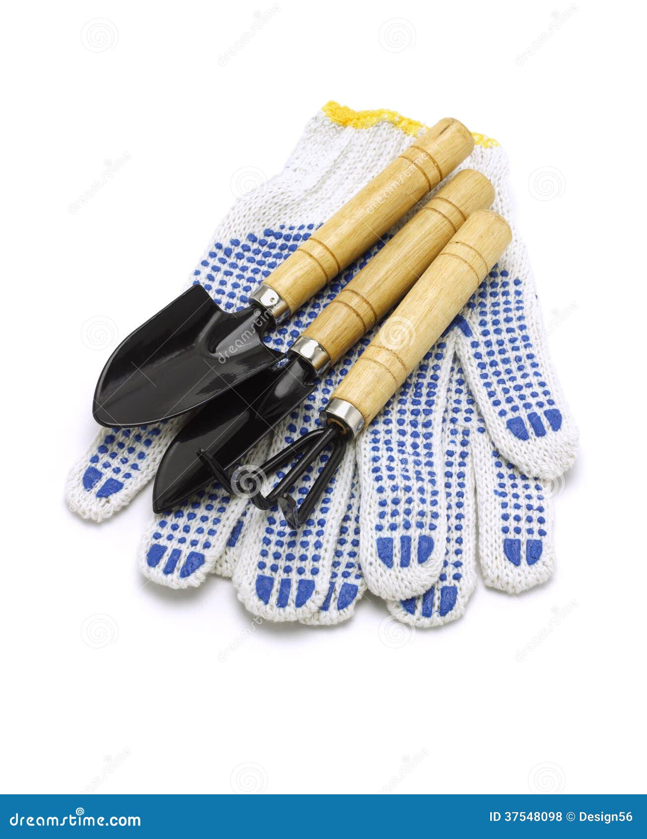 Gardening Tools and Cotton Gloves Stock Photo Image of gloves
