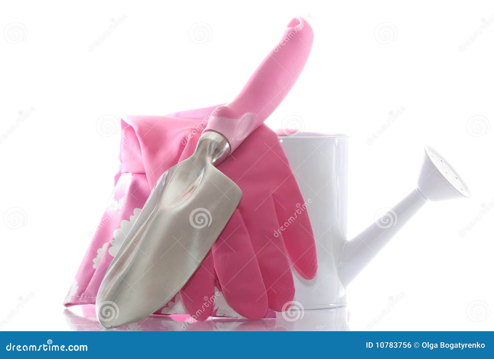 Gardening Tools Watering Can and Gloves Stock Photo Image of organic