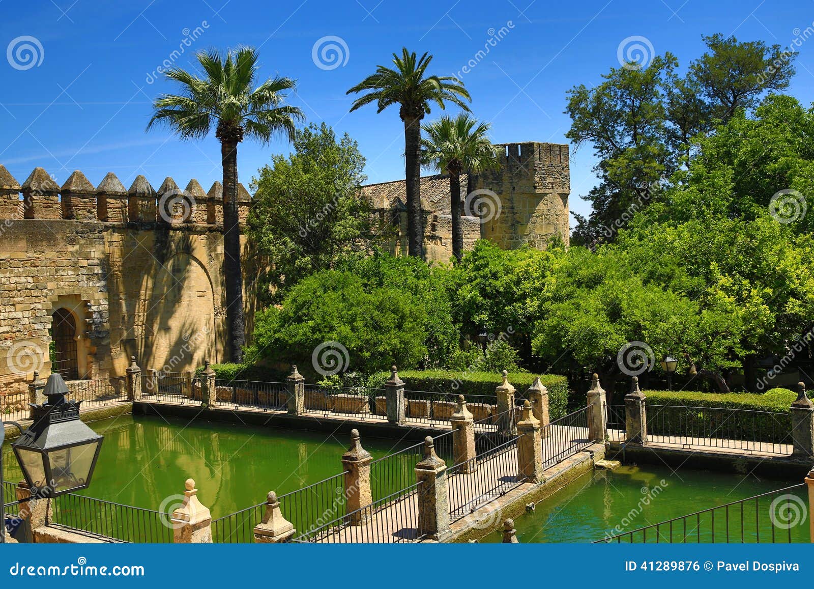 gardens of alcazar de los reyes cristianos, cordoba, spain. the place is declared unesco world heritage site. cordoba, spain